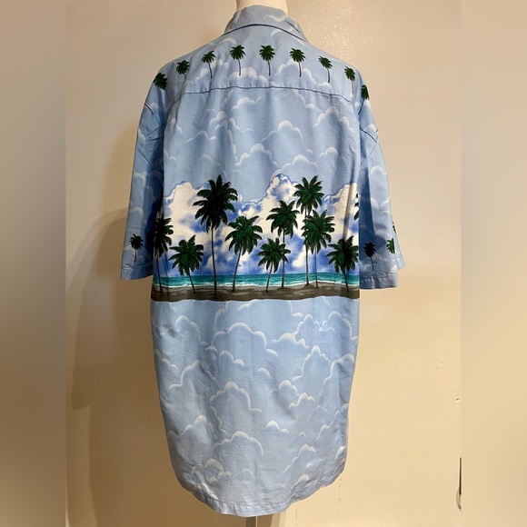 Pacific Legend Apparel Hawaiian Shirt L Button-Down Palm Tree Aloha Vacation - Picture 3 of 5